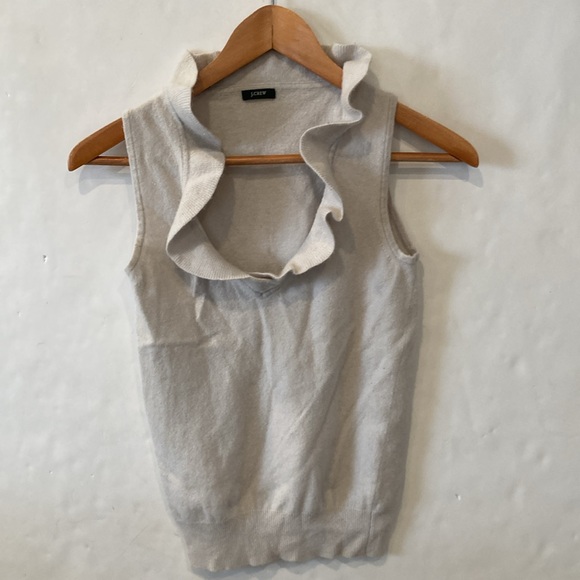 J Crew Ruffle Vest Gray - Picture 2 of 6